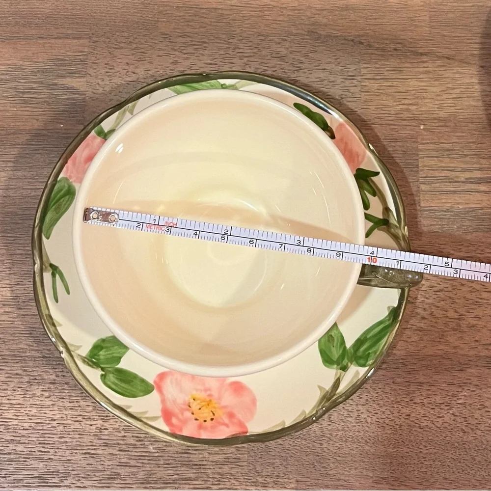 Franciscan Desert Rose Flat Cup & Saucer Set (4) Vintage